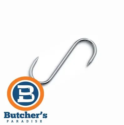 Butcher's Stainless Steel S-Hook 4  Food Meat Kitchen Hanging Metal 50 Pieces • $85