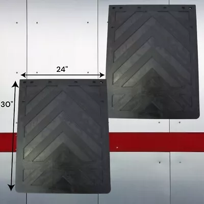 Mud Flaps Semi Truck Trailer Rubber 30  X 24  1 Pair 3/8  Thick Design Chevron • $50