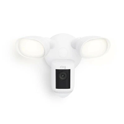 $259.99 • Buy Ring Floodlight Cam Wired Pro 3D Motion Bird's Eye View Color Night Vision White