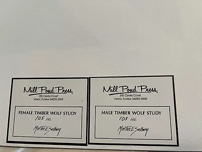 Timber Wolf Study Companions Morten Solberg  Print Set Signed Numbered • $200