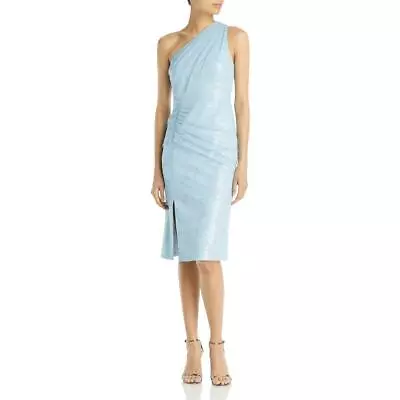 Aidan Mattox Womens Blue Sequined Midi Cocktail And Party Dress 2 BHFO 8197 • $33.99