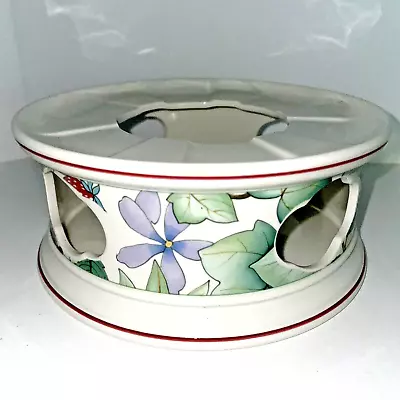 Villeroy & Boch Catalina Teapot Warmer Stand White With Flowers And Birds • $49