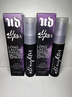 2x Urban Decay All Nighter Long Lasting Makeup Setting Spray 1 Oz NIB FREE SHIP! • $19.99