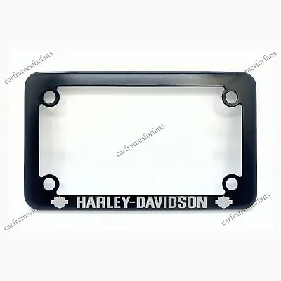 HARLEY DAVIDSON Motorcycle License Plate Frame Made Of Black Powder Coated Metal • $29.99