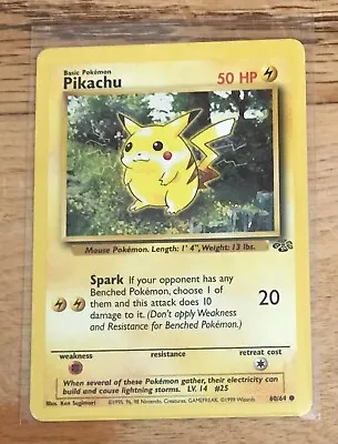 $0.99 • Buy **Moderate Play/Small Bends** Pikachu Jungle Set 60/64 Pokemon Card
