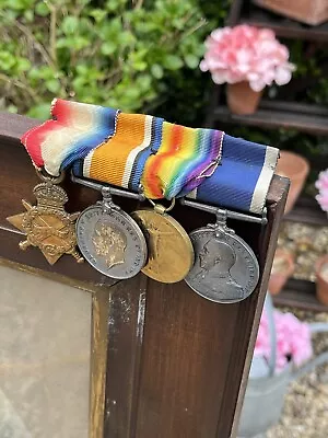 WW1 Medals With Framed Photo Of Uniformed Soldier Long Service A.B.R.N • £299