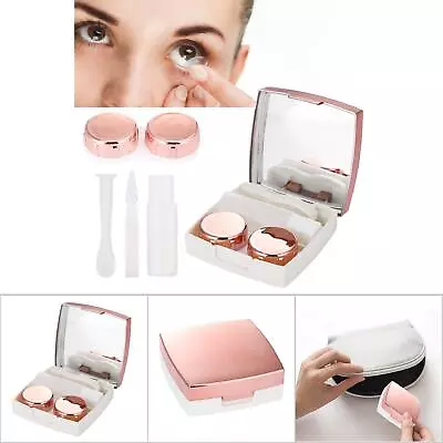 £4.09 • Buy Mini Contact Lens Holder Eye Care Lenses Container Case Portable Mirror Box BGS