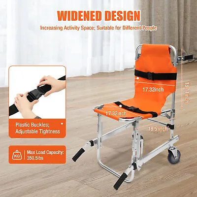 EMS Stair Chair Medical Emergency Evacuation Lifting Climbing Wheelchair 2 Wheel • $145