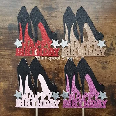 Stilettos Birthday Cake Topper High Heals - Choose Your Colour Glitter • £5.99