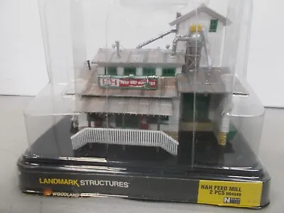 Woodland Scenics-h & H Feed Mill-2-pcs-landmark Structures~ N Scale • $75