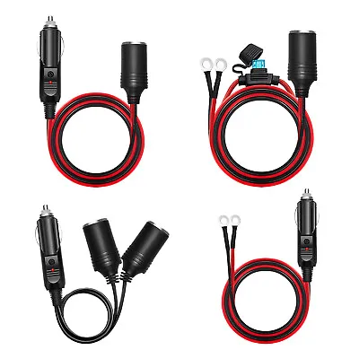 3/6/12 FT Male Female Cigarette Lighter Socket Extension Cable Ring Terminals • $11.99