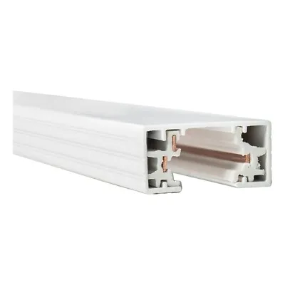 WAC Lighting H Track 94.49  Aluminum Single Circuit With 2 Endcaps In White • $58.99