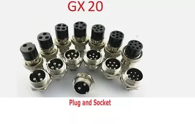 GX20 2345678 Pin Aviation Multi-Pin Connector Socket And Plug 20mm • £5.15