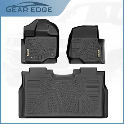 Floor Mats Liners For 2015-2023 Ford F-150 SuperCrew Cab Rubber All Weather 3pcs • $86.99