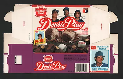 1986 Meadow Gold Double Play Ice Cream Box – Ryne Sandberg Card  #L244 • $18.99