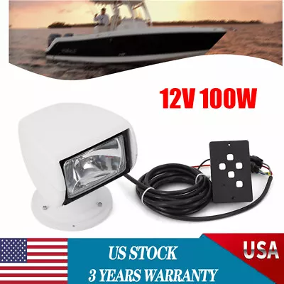 New Marine Spotlight Boat Yacht Searchlight With Remote Control 100W 2500LM 12V • $80.75