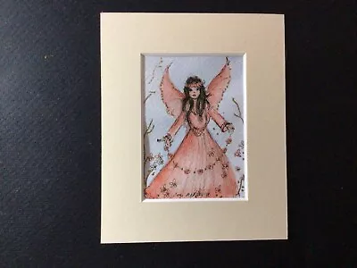 Aceo Original Watercolour Painting By Toni Fairy With Flower Garland • £5.30