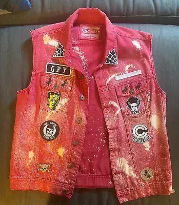 TESD Four Color Demons Red Bleach Punk Vest Frankenstein Misfits Horror Ants • $130