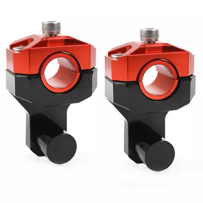 A Pair 22/28mm Motorcycle HandleBar Handle Fat Bar Mount Clamps Riser • $53.59