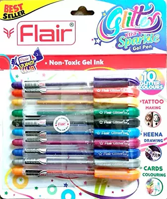 Pack Of 10 Extra Sparkle Glitter Gel Pens Extra Sparkle Multicolor Gel Pens • $7.99