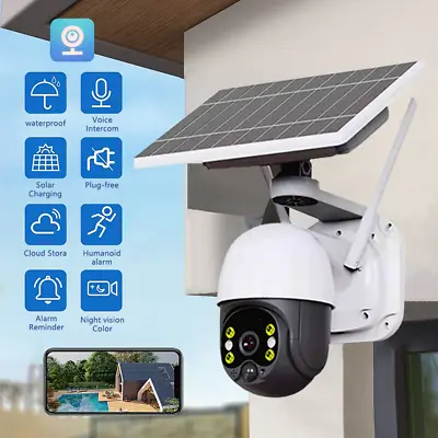 MAX 3MP Wireless WIFI Outdoor Home CCTV Security Camera Battery Solar Powered • $110