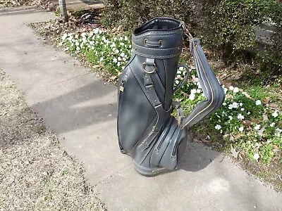 FedEx St. Jude 1990 Celebrity Pro-Am Gray Vinyl/Leather 8  Staff Golf Bag • $60