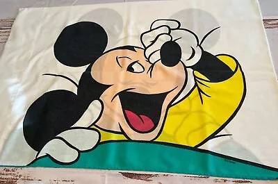 Vintage Disney Mickey Mouse Pillowcases Yawning & Sleepin (2) Standard Size • $36