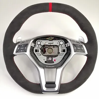 MERCEDES AMG W212 W204 W172 - ALCANTARA  STEERING WHEEL  _ C63 E63 BRABUS • $820