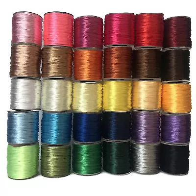 Rattail Cord 2mm Nylon Satin Cord  Thread Macrame Shamballa Kumihimo  (R1) • £2.60