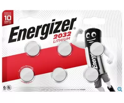 6 X Energizer CR2032 Battery Lithium Coin Cell 2032 Button DL2032 BR2032 SB-T15 • £3.75