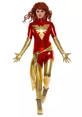 Women's Dark Red Phoenix Sexy Marvel X-Men Jean Grey Costume SIZE M (Used) • $51.99