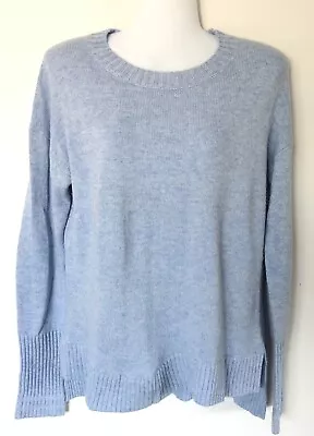 J.Crew Women's Sweater Small Light Blue Crew Neck Hi Lo Side Slits E07 • $14.50