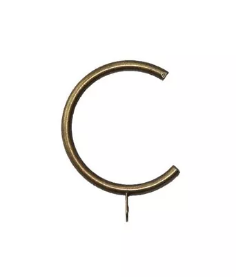 30mm 35mm Antique Brass Metal Bay Window Passing Curtain Pole Rings C Type X 10 • £8.99