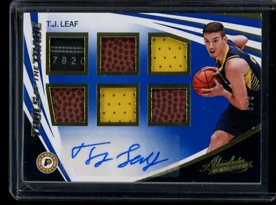 $199 • Buy TJ Leaf 2017-18 Panini Absolute Tools Of The Trade 6 Patch Auto Blue RC 3/5