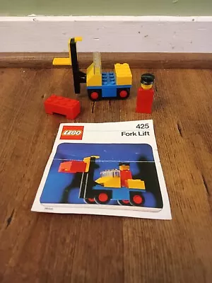 Vintage Lego 425 Forklift Complete With Instructions  • $20