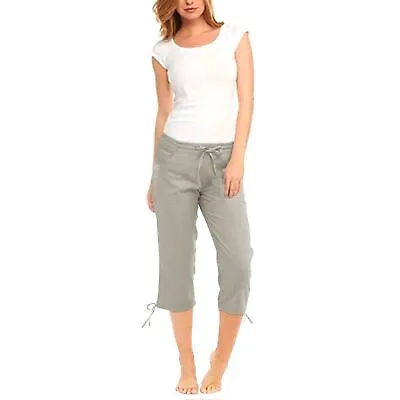 Ladies Womens 3/4 Shorts Pedal Pushers Cotton Summer Pants Capri Light Weight  • £7.95