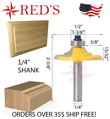 REDS Y61022-4 - Classical Wavy Cabinet Door Front Edging Router Bit - 1/4  Shank • $9.99