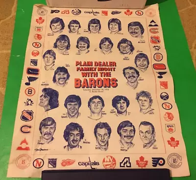 Cleveland Barons 1976 Vintage Team Poster NHL Vs Boston Bruins ULTRA RARE READ • $24.99