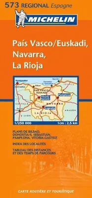 Michelin Map 573 Regional Spain Pais Vasco Nav... By Michelin Sheet Map Folded • £4.99