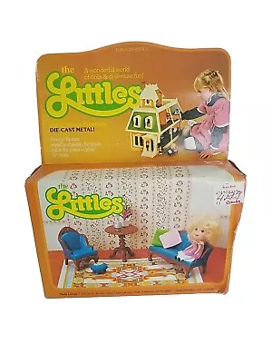 NOS 1980 The Littles Dollhouse Hedy Doll & Living Room Furniture #3219 Sealed  • $44.99