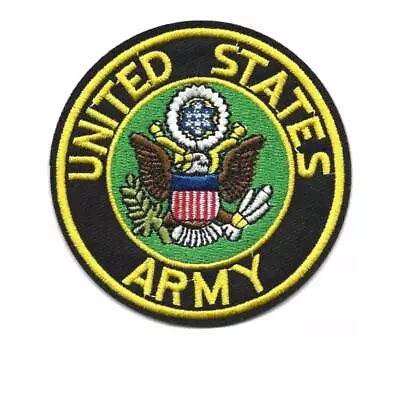 US ARMY IRON ON PATCH 3  Embroidered Applique United States Military Round USA • $2.75