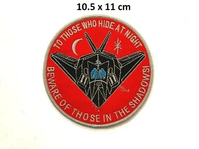 Stealth To Those Who Hide At Night Army Military Air Force Sew Patch New N-775 • £3