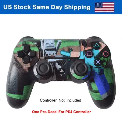 Minecraft Vinyl Skin Decal Sticker For Sony PS4 Playstation 4 Controller Gamepad • $5.86