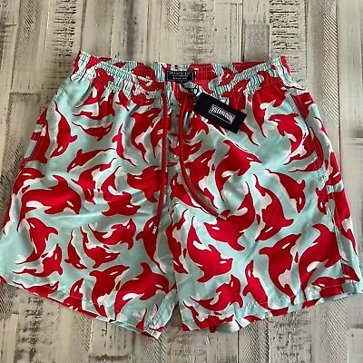 Vilebrequin Moorea Orca Whale Swim Trunks Red Blue Mens Size XL ~ NWT • $124.99