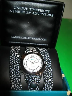 La Mer Collections Silver Tone Multi Strand Wrap Bracelet Band Watch • $14.99