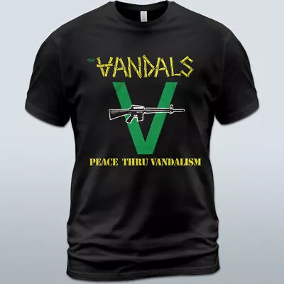 Cotton T-Shirt The Vandals Peace Thru Vandalism Album Tee Joe Escalante • $19.99