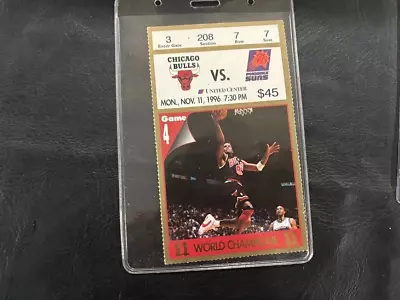 Chicago Bulls Vs Phoenix Suns 1996 Basketball Ticket Stub Jordan 26 Pts Barkley • $35