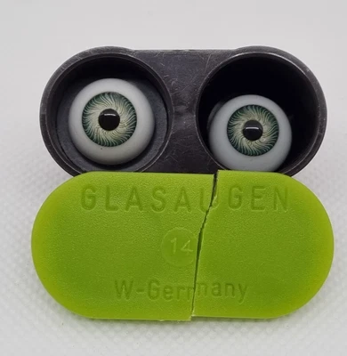 £16.99 • Buy 14mm Dolls Bears Glass Eyes Colour Glasaugen Vintage W Germany
