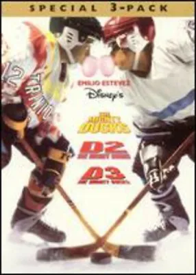 Ships In Box Disney The Mighty Ducks Special 3-Pack DVD Set D2 D3 Emilio Estevez • $16