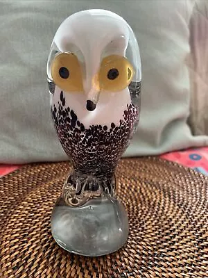 Dynasty Gallery - Glass Figurine - White Snowy Owl - Hand Crafted • £25